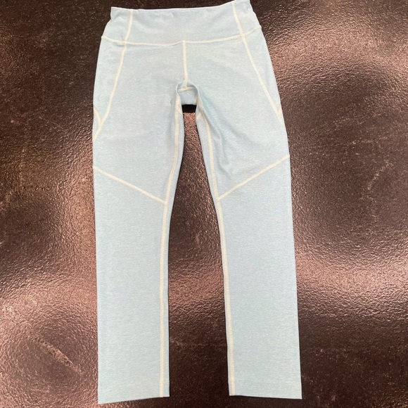Outdoor Voices 3/4 Warmup Leggings, Color: Pool Blue, Size: Small - Picture 2 of 3